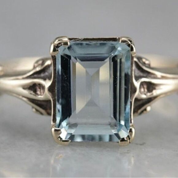🩵 Antique stunning light blue sparkling ring 🩵 - Picture 3 of 5